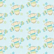 Baby Themed Blue Pattern