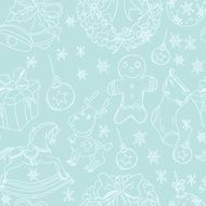 Seamless background - Christmas icons