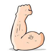 flexing bicep cartoon N2