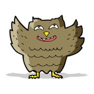 cartoon happy owl N13