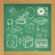 Sketchy music blackboard