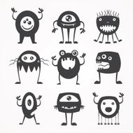 silhouettes of monsters