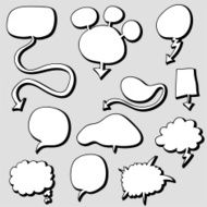 Conversation bubble in black and white N5