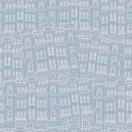 seamless vector pattern with falling architectural design elements