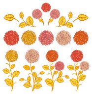 Doodled Chrysanthemums N2