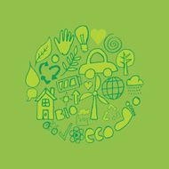 hand drawn environmental icons background N4