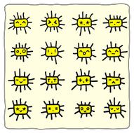 Simple Colorful Doodle Emoticons