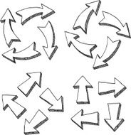 Hand Drawn Style 3D Arrows