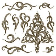 Christmas swirl ornaments