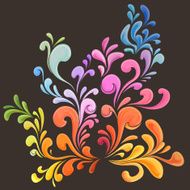 Scroll in colour sketch style N3