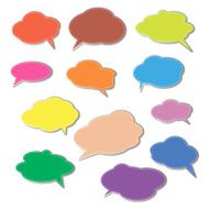 book speech bubble symbol set N2