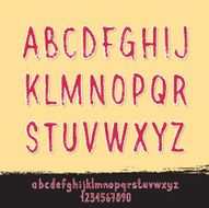 Red Grunge Letters and Numbers