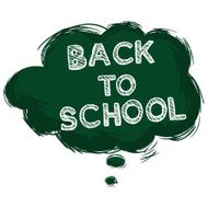Vector Single Grunge Green Bubble - Back to School N3