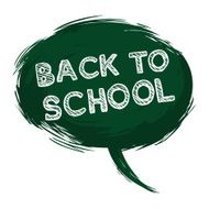 Vector Single Grunge Green Bubble - Back to School N4
