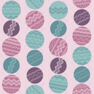 Abstract illustration with rounds and hand-drawn elements Seamless vector pattern N2