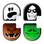 Monster smileys halloween stickers N4