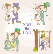 Bride and Groom - Wedding Doodle Set