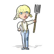 Cartoon Farmer Girl N21
