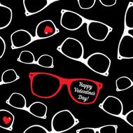 Hipster symbols Valentine&#039;s Day background N4