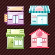 cartoon shop icons N3