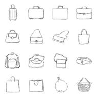 Vector Set of Sketch Bags Icons
