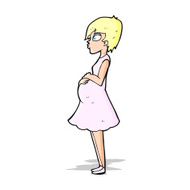 cartoon pregnant woman N39