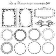 Set of Vintage Decorative borders and design elements