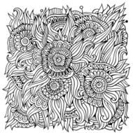 floral ornamental doodles vector background