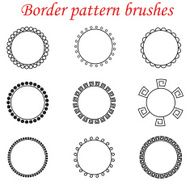 Vector pattern brushes for borders dividers and frames