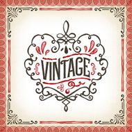 Hand Drawn Vintage Label N4
