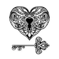 Decorative Key And Lock