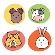 chinese horoscope animal set N3