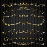 Set of vintage victorian vector dividers and frame N6