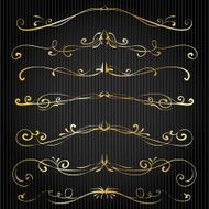 Set of vintage victorian vector dividers and frame N8