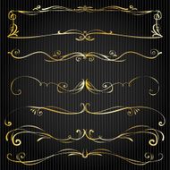 Set of vintage victorian vector dividers and frame N10
