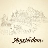 Vintage vector city sketching for your design N5