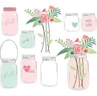 Wedding Flower with Mason Jar