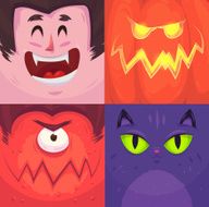 Happy halloween Set of Halloween characters N5