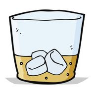 cartoon whiskey in glass N10
