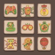 Doodle icons Steampunk theme