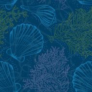 Shell seamless pattern N6