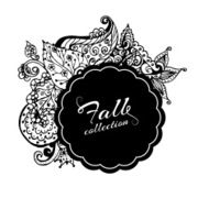 Vector illustration hand drawn floral doodles on a white background N2