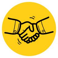 Handshake sketch icon