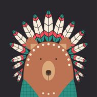 Indian bear with feathers