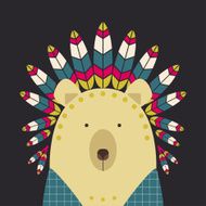 Indian polar bear with feathers