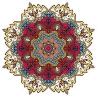 Mandala round ornament tribal ethnic circular pattern Vector design element N3