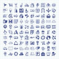 doodle travel icons N2