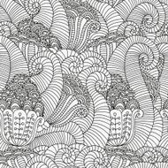 Seamless floral doodle background pattern in vector N10