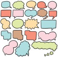 vector set of speech bubbles N3