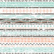 Vector ethnic seamless pattern Hand drawn tribal striped ornament N3